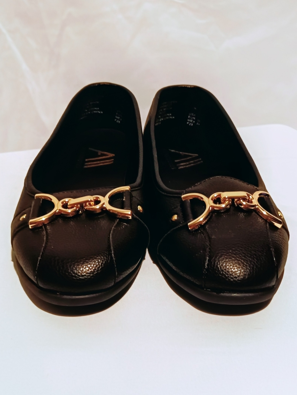 🫛Aerosoles Black Leather Loafers – Size 7